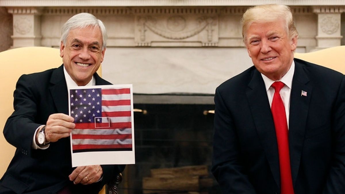 Piñera, Trump y el gesto de la bandera